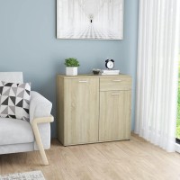 Vidaxl Sideboard Home Indoor Living Room Storage Side Cabinet Chest Of Drawer Sideboard Furniture Sonoma Oak 31.5