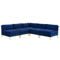 Ardent 5Piece Performance Velvet Sectional Sofa