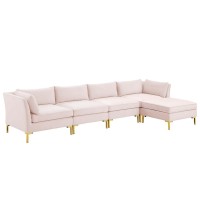 Ardent 5Piece Performance Velvet Sectional Sofa