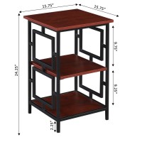 Convenience Concepts Town Square Metal Frame End Table Cherryblack