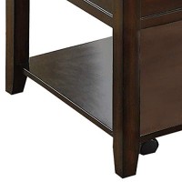 Benjara Wooden Coffee Table With 1 Drawer And 1 Open Shelf, Brown