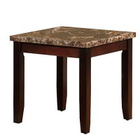 Benjara Contemporary Wood And Marble 3 Piece Cocktail Table Set, Brown