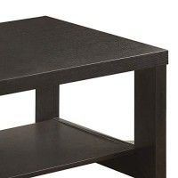 Benjara Wooden Rectangle Shaped Cocktail 2 End Tables, Black