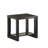 Benjara Wooden Rectangle Shaped Cocktail 2 End Tables, Black