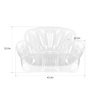 Heyoh Inflatable Chair, Transparent Clear Blow Sofa Seat For Kids, Teens Room,Funny Indoor/Outdoor Furniture For Swimming Pool,Dorm,Yard,Parties & Events -100% Waterproof & Holds 220Lbs