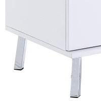 Benjara Transitional Wooden Dual Tone End Table With 2 Drawers, White