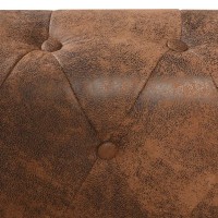 vidaXL Chesterfield Corner Sofa 5Seater Brown Faux Leather 287914