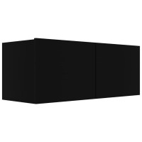 vidaXL TV Cabinet Black 315x118x118 Chipboard 801473