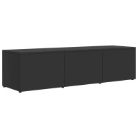 Vidaxl Tv Stand, Tv Stand For Living Room, Sideboard With Storage, Tv Console Media Unit Cupboard, Scandinavian, High Gloss Black Engineered Wood