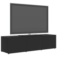 Vidaxl Tv Stand, Tv Stand For Living Room, Sideboard With Storage, Tv Console Media Unit Cupboard, Scandinavian, High Gloss Black Engineered Wood
