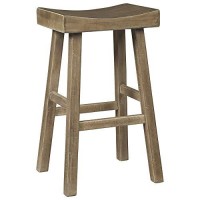 Benjara 31 Inch Wooden Saddle Stool With Angular Legs, Set Of 2, Brown