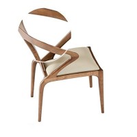 Benjara Leatherette Upholstered Dining Chair With Flexed Arms, Beige And Brown