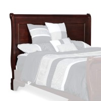 Benjara Traditional Queen Size Wooden Sleigh Headboard With Curved Back, Brown