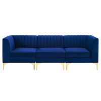 Triumph Channel Tufted Performance Velvet 3Seater Sofa