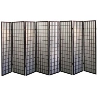 8 Panels Room Divider Privacy Screen Partition Shoji Style 6 Ft Tall Espresso Color