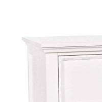 Benjara 2 Drawer Wooden Nightstand With Tapered Legs And Metal Rings, White