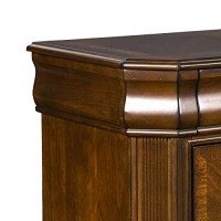 Benjara 3 Drawer Wooden Nightstand With Sled Base And Metal Ring Pulls, Brown