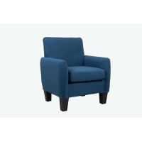 Mia Blue Linen Accent Armchair