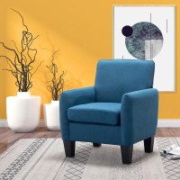 Mia Blue Linen Accent Armchair