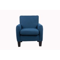 Mia Blue Linen Accent Armchair