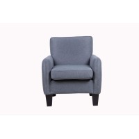 Mia Dark Gray Linen Accent Armchair