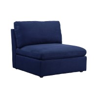 Acme Furniture Ac-56035 Armless Chair, Blue Fabric