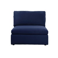 Acme Furniture Ac-56035 Armless Chair, Blue Fabric