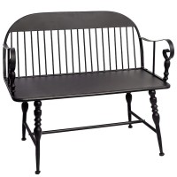 The Lakeside Collection Metal Spindle Leg Farmhouse Bench