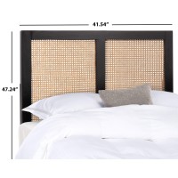 Safavieh Home Collection Vienna Cane Twin Headboard Platform, Black/Natural