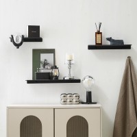 Joom Metal Wall Shelf Metal Floating Shelf 12 Black Floating Shelf Small Shelf For Wall Display Shelves For Wall Storage Bl