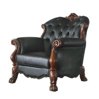 Benjara Faux Leather Chair With Pillow And Oversized Claw Feet, Gray And Brown