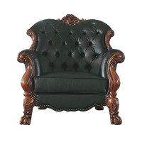 Benjara Faux Leather Chair With Pillow And Oversized Claw Feet, Gray And Brown