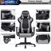 Homall Gaming Chair Office Chair High Back Computer Chair Leather Desk Chair Racing Executive Ergonomic Adjustable Swivel Task