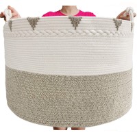 Territrophy Xxxxlarge Blanket Basket 22In X 22In X 16In Woven Baskets For Blankets Throws Toy Basket Laundry Baskets Storage Basket For Towel, Diaper, Laundry Basket