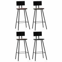 vidaXL Bar Chairs 4 pcs Solid Reclaimed Wood 245393