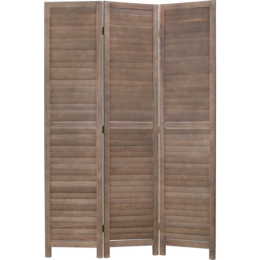 3 Panel Wood Room Divider 4.3 Ft Tall Privacy Wall Divider 67.7