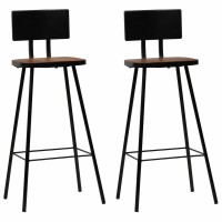 vidaXL Bar Chairs 2 pcs Solid Reclaimed Wood 245390