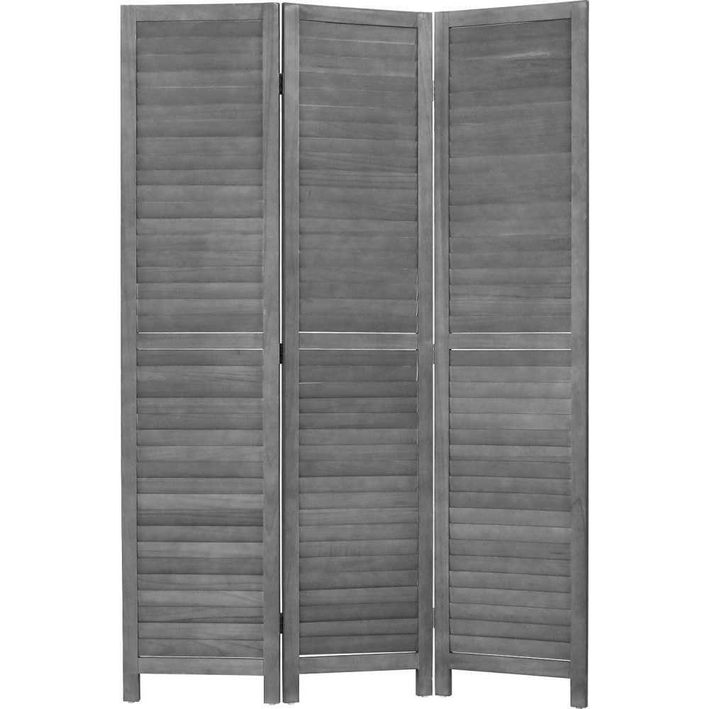 3 Panel Wood Room Divider 5.7 Ft Tall Privacy Wall Divider 67.7