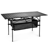 Wuromise Sanny Outdoor Folding Portable Picnic Camping Table, Aluminum Roll-Up Table With Easy Carrying Bag For Indoor,Outdoor,Camping, Beach,Backyard, Bbq, Party, Patio, Picnic