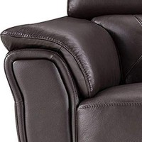 Benjara Leatherette Sofa With Diamond Design Backrest And Metal Legs, Brown