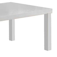 Benjara Wood And Metal Frame Coffee Table With Open Shelves, White And Chrome