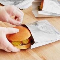 Foil Hamburger Wrappers 100 Ct Grease Resistant Hamburger Bags Keep Your Cheeseburgers And Sandwiches Hot And Your Guests A