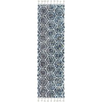 Homeroots 105 X 156 X 1 Greyteal Polyester Rug