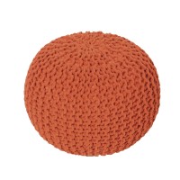 Redearth Round Pouf Ottoman Hand Knitted Cable Boho Poof Pouffe Circular Footrest For Living Room Bedroom Patio 100