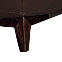 Benjara Leatherette Adjustable Headrest Loveseat With Angled Legs