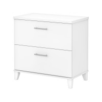 Bush Wc81980 Somerset 2-Drawer Lateral File Cabinet, Letter/Legal, White, 30-Inch