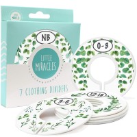 Baby Closet Size Dividers - 7X Botanical Nursery Closet Dividers For Baby Clothes - Eucalyptus Vines Leaf Plant Greenery Nursery Decor - Baby Closet Dividers For Boy Or Girl - [Botanical]