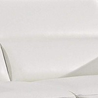 Benjara Leatherette Adjustable Headrest Sofa With Stainless Steel Frame, White