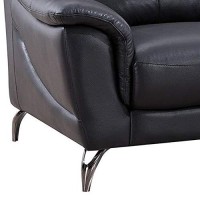 Benjara Leatherette Padded Chair With Tufted Backrest, Gray