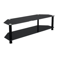 Avf Sdc1400Bb-A Tv Stand Tvs Up To 65-Inch, Black Glass, Black Legs